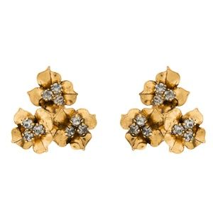 Jennifer Behr Maye gold floral cluster earrings
